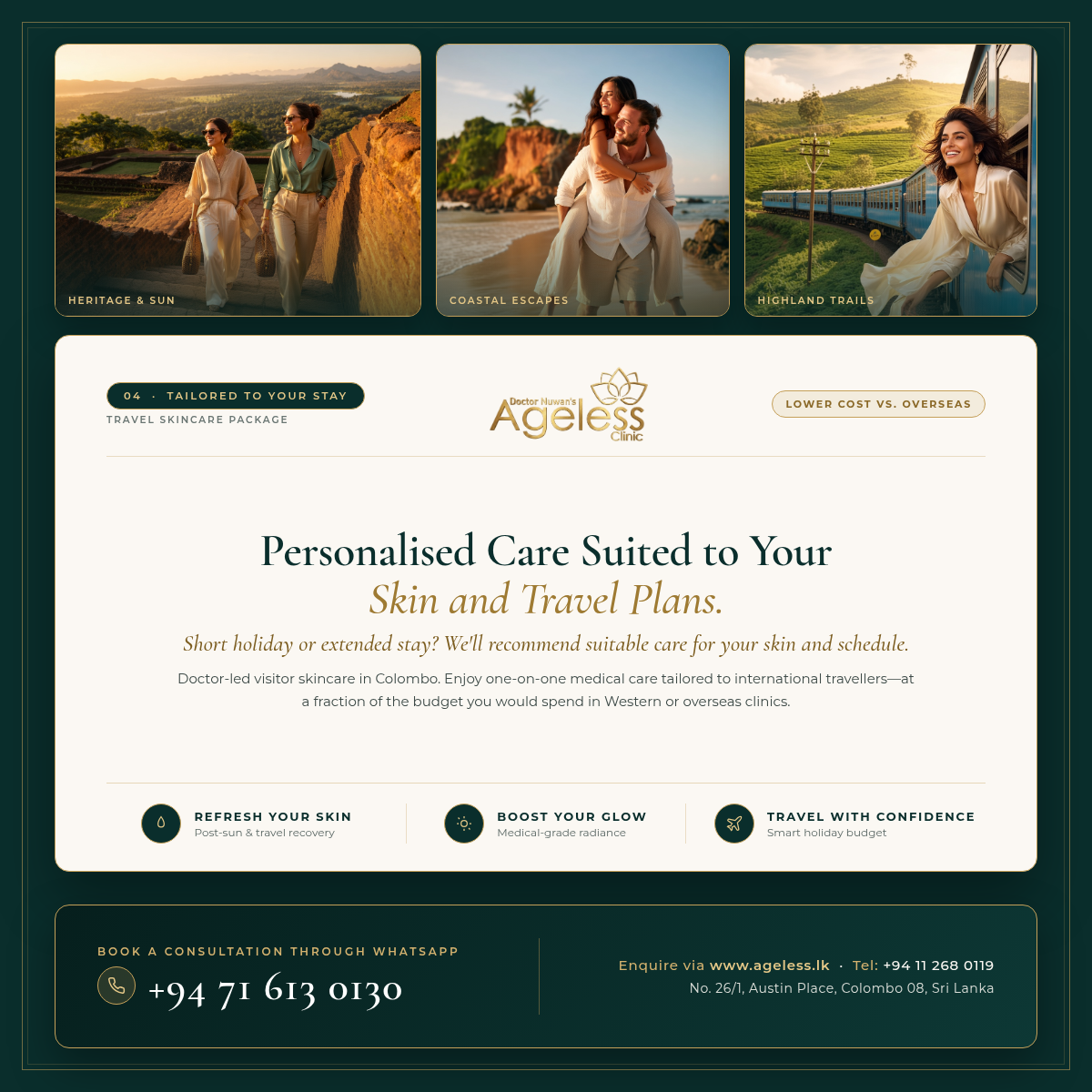 04 - Tailored to Your Stay: Personalised Care Suited to Your Skin and Travel Plans